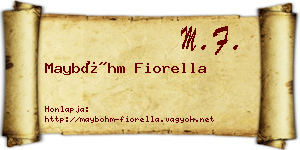 Mayböhm Fiorella névjegykártya